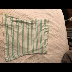 Green and white tube top